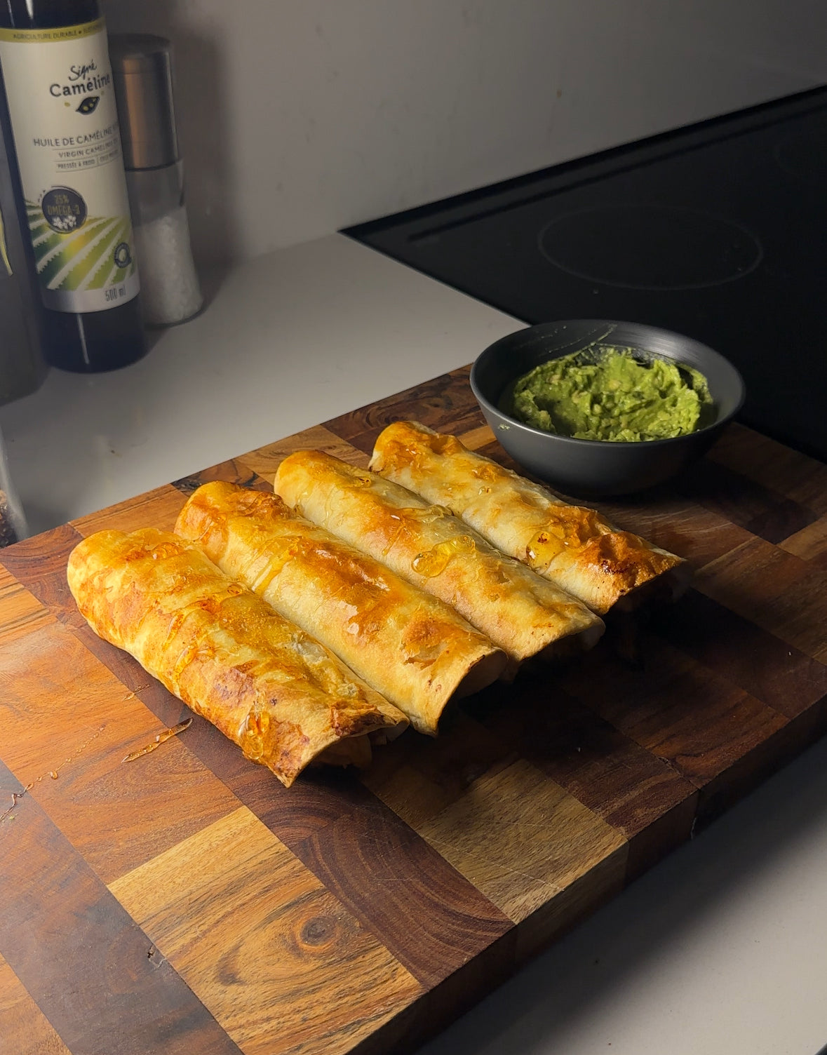 Taquitos au poulet et fromage cottage