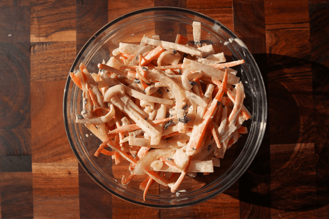 Salade de daikon asiatique croquante